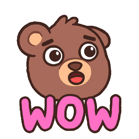 No Way Wow Sticker by BEARISH