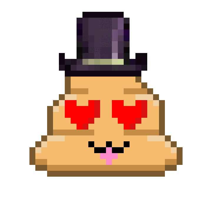 Pixel Shitting Sticker by Poopies.io