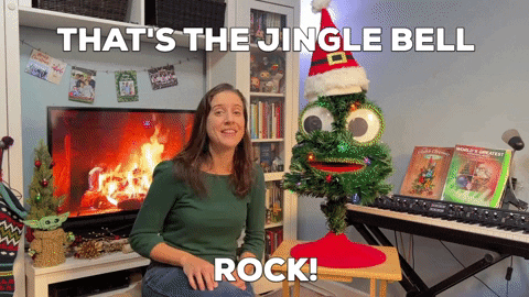 TechnoChic giphygifmaker christmas rock singing GIF
