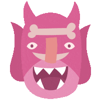 Monster Mask Sticker by Javi Roque