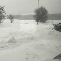 Snowplow Hard at Work During Northeast Wisconsin Winter Storm