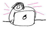 excited computer Sticker by seafur