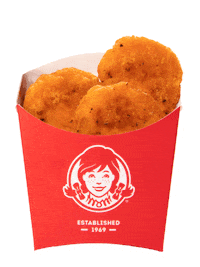 Hungry Chicken Nuggets Sticker by Wendy's