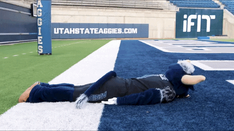 Awkward Big Blue GIF by Utah State University