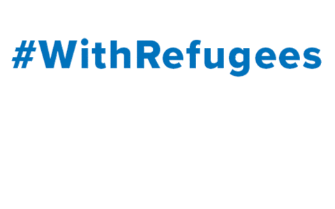 Sticker Refugees Sticker by USA for UNHCR