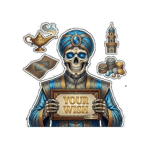 Magic Lamp Genie Sticker