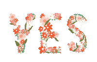 Say Yes Flowers Sticker by Gingiber by Stacie Bloomfield