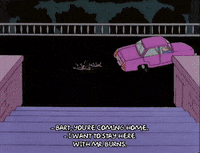homer simpson car GIF