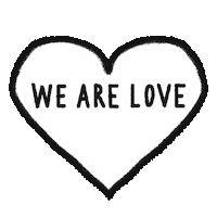 We Are Love Heart Sticker