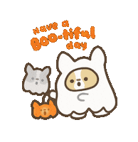 Halloween Ghost Sticker by corgiyolk