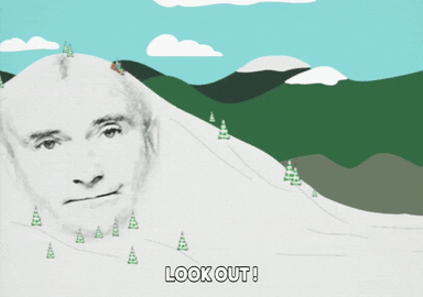 phil collins snow GIF by South Park 