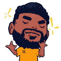 Turn Up Beard Sticker