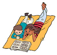 kids lesen Sticker by studio_huckepack