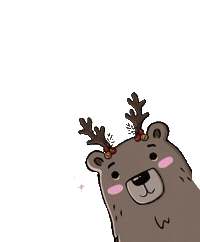 Weihnachtsbär Sticker by Grafikstorys
