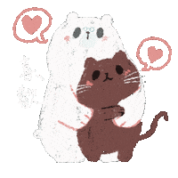 cozybearcat love cat smile kawaii Sticker