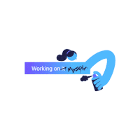 Pride Working Sticker by monday.com