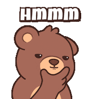 Confused Teddy Bear Sticker by BEARISH