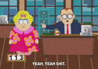 drew carrey talking GIF by South Park 