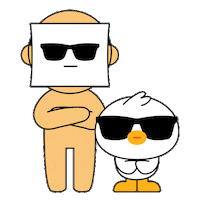 Man In Black Bird Sticker by Jumix