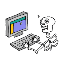 TLBB sleep skeleton zzzz tlbb Sticker
