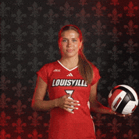 Volleyball Go Cards GIF by Louisville Cardinals