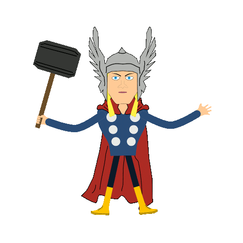 Gif Artist Thor Sticker