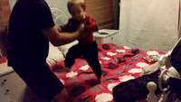 Dad Recreates Wrestlemania With Giggling Son