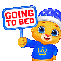 Tired Good Night Sticker by Lucas and Friends by RV AppStudios