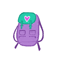marjohiilivirta-illustrator camping hiking backpack backpacking Sticker