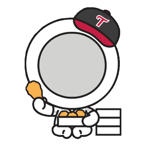 Baseball Eat Sticker by LG Uplus