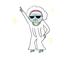 dance disco Sticker by ghostdoor