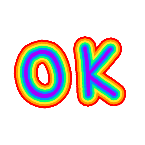 Rainbow Ok Sticker by megan lockhart