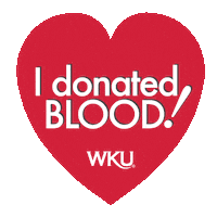 Blood Drive Sticker by Western Kentucky University