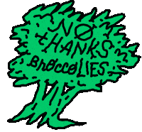 LMAgee food nope no thanks vegetables Sticker