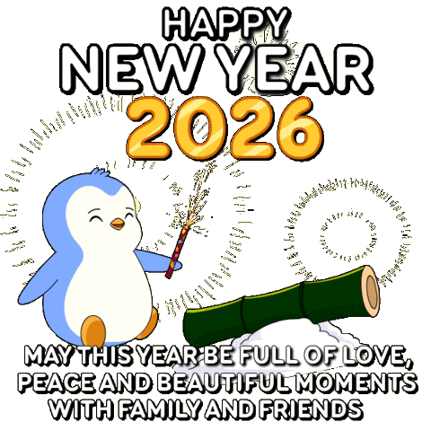 New Year Penguin Sticker by Pudgy Penguins