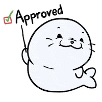 Seal Of Approval Yes Sticker by Sticker Book GIFs iOS