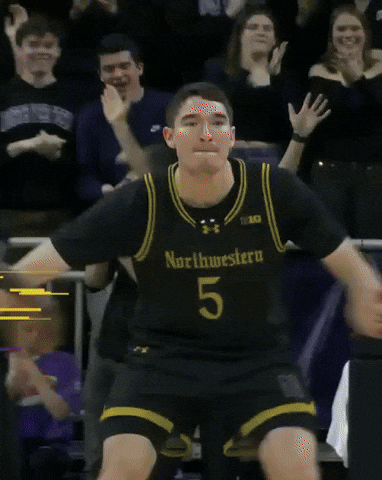 College Hoops Wildcats GIF by Northwestern Athletics