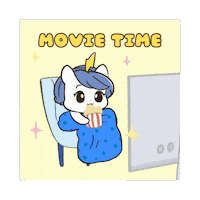 Movie Time Netflix Sticker by Brave Unicorn