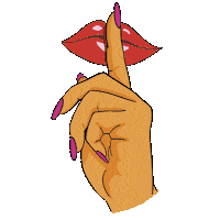 Julietainthehouse mujer colores boca mano Sticker