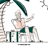 Out Of Office Party Sticker by TinyWizardStudio