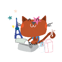 Cat Reading Sticker by Banjo Robinson