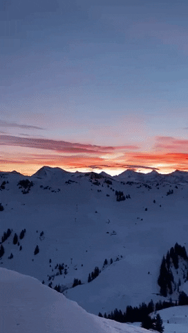 igludorf mountains sunrise gstaad swissalps GIF
