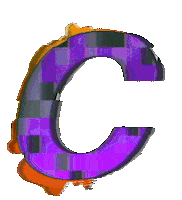 Glitch Alphabet Sticker by #BASILIO