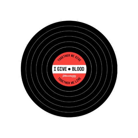 Record Donate Blood Sticker by Bloodworks Northwest