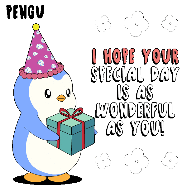 Happy Birthday Party Sticker by Pudgy Penguins