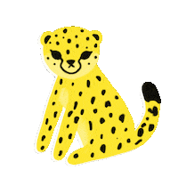 Leopard Print Cat Sticker by Rate Cute