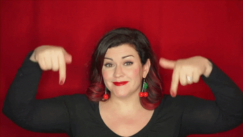 christinegritmon giphygifmaker red point down GIF