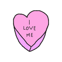 Love Yourself Heart Sticker by doña batata
