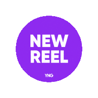 yng-official purple new reel typo yng Sticker