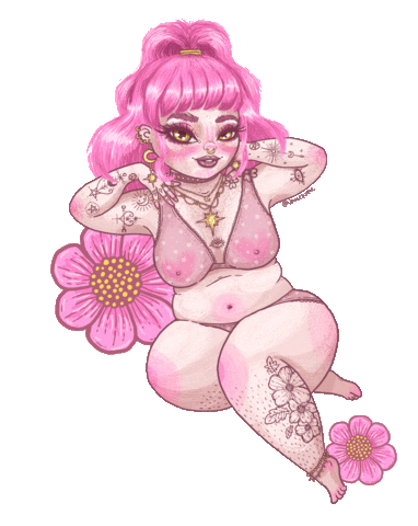 Pink Flower Sticker
